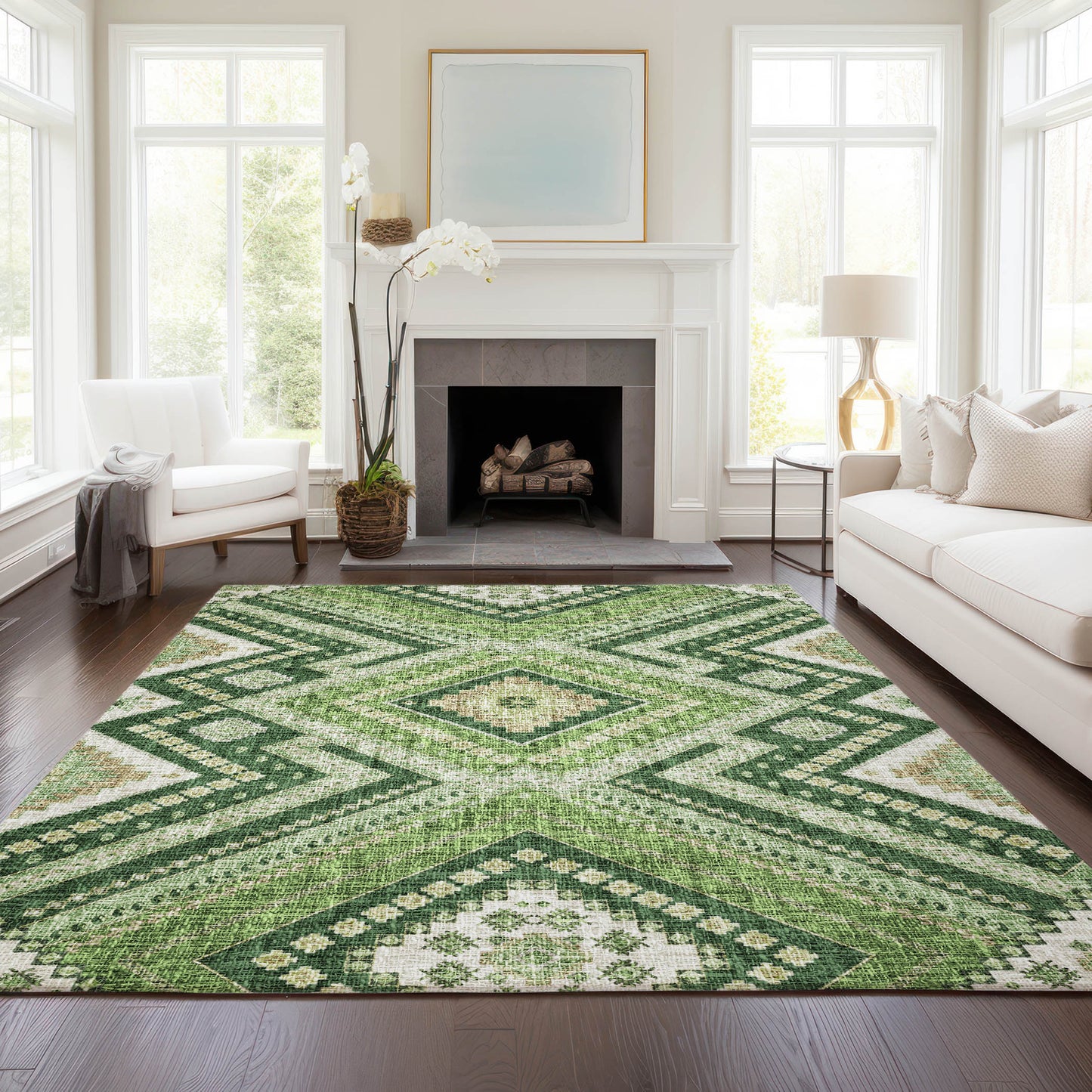 Dalyn Rugs Portico  Green  Transitional