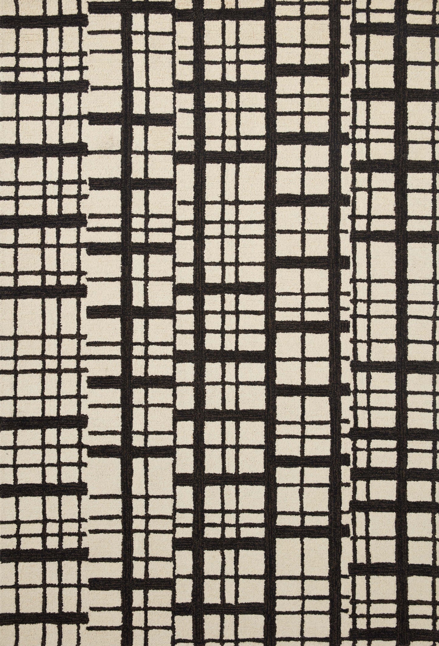 Chris Loves Julia x Loloi Polly  Black Ivory Contemporary