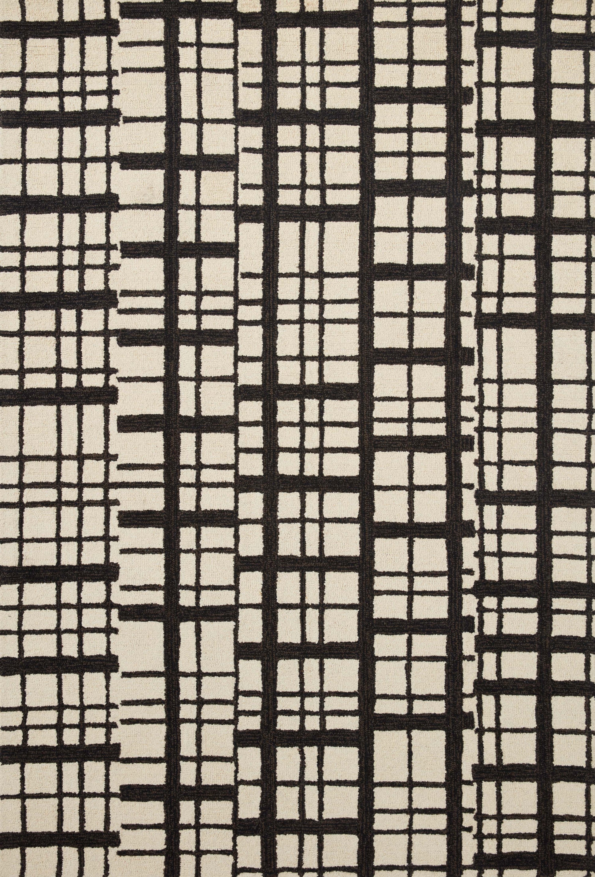 Chris Loves Julia x Loloi Polly  Black Ivory Contemporary