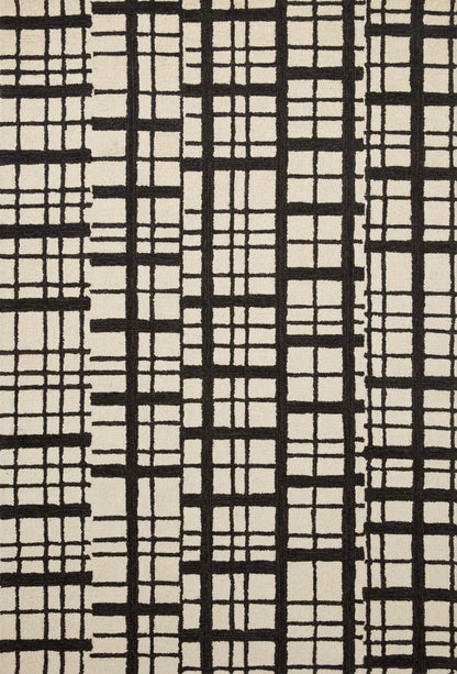 Chris Loves Julia x Loloi Polly  Black Ivory Contemporary