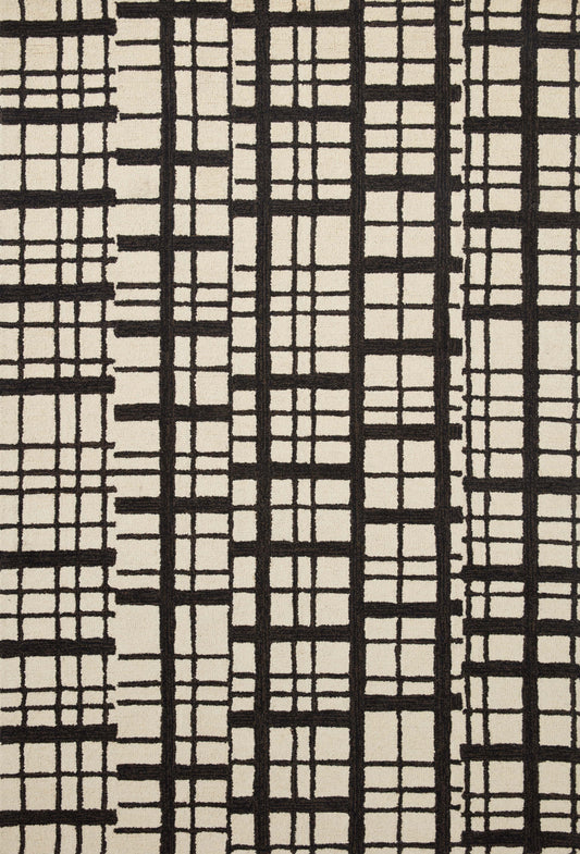 Chris Loves Julia x Loloi Polly  Black Ivory Contemporary