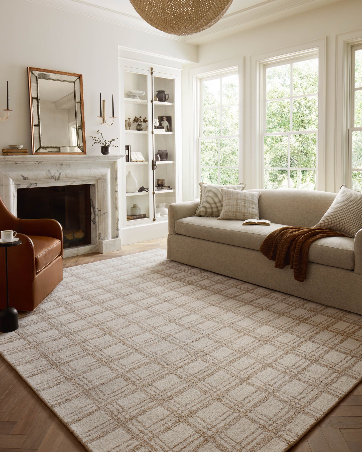 Chris Loves Julia x Loloi Polly  Cream Sand Contemporary