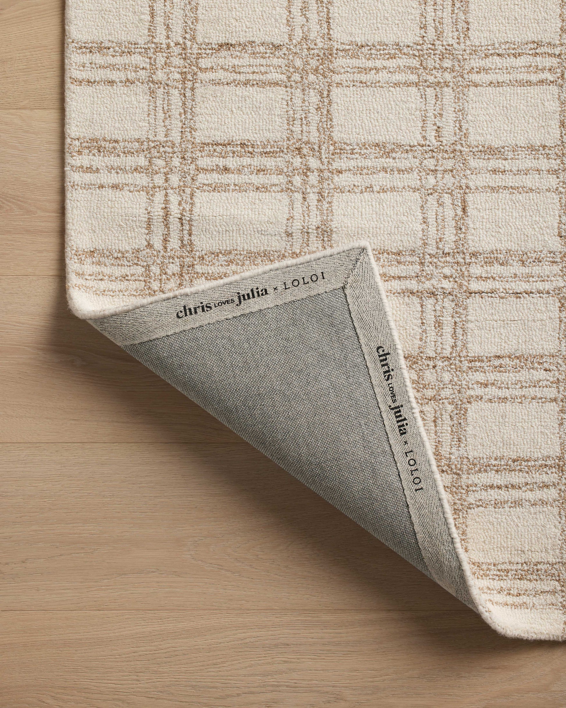 Chris Loves Julia x Loloi Polly  Cream Sand Contemporary