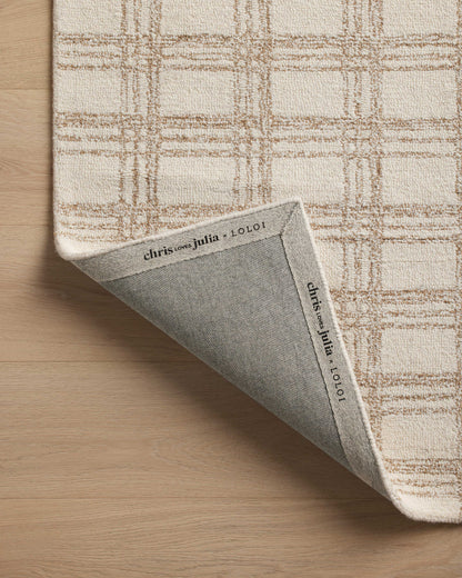 Chris Loves Julia x Loloi Polly  Cream Sand Contemporary