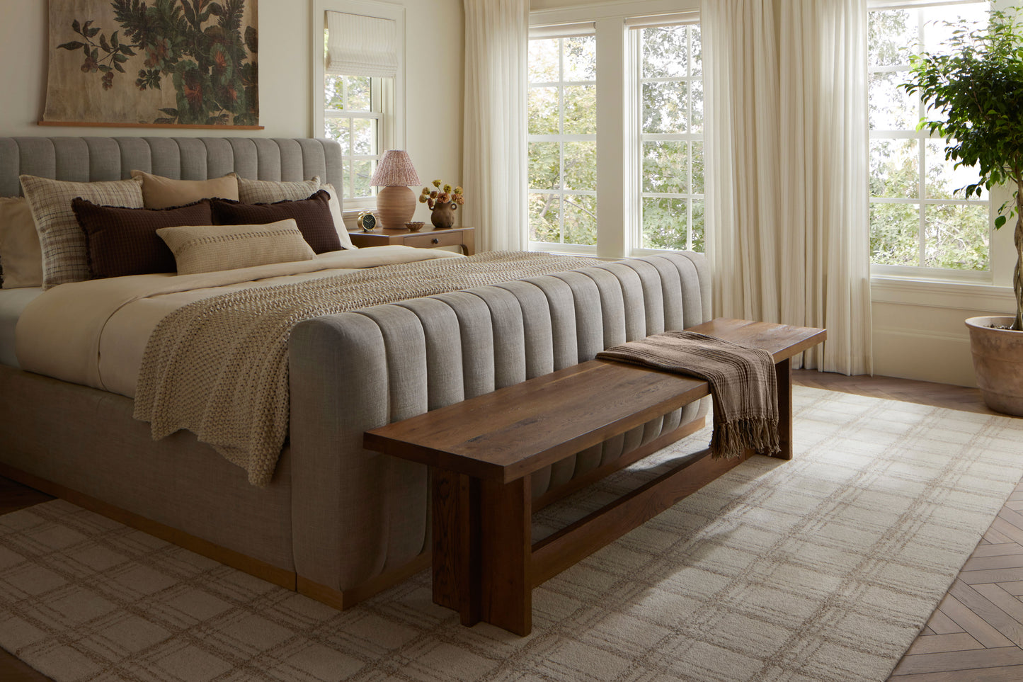 Chris Loves Julia x Loloi Polly  Cream Sand Contemporary
