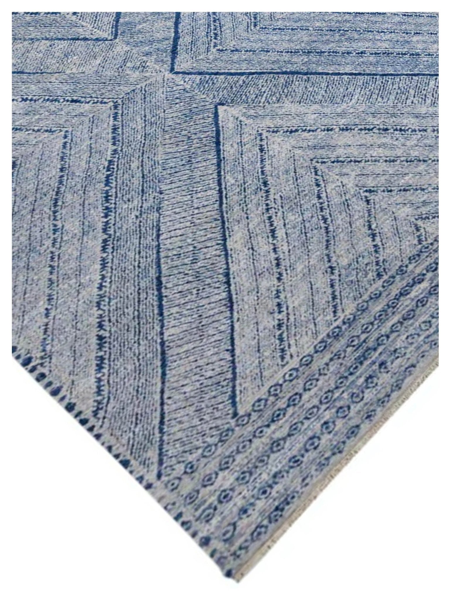 Limited Prevelly PRV - 901 Powder Blue Transitional Knotted Rug - Rugs - Limited - Atlanta Designer Rugs