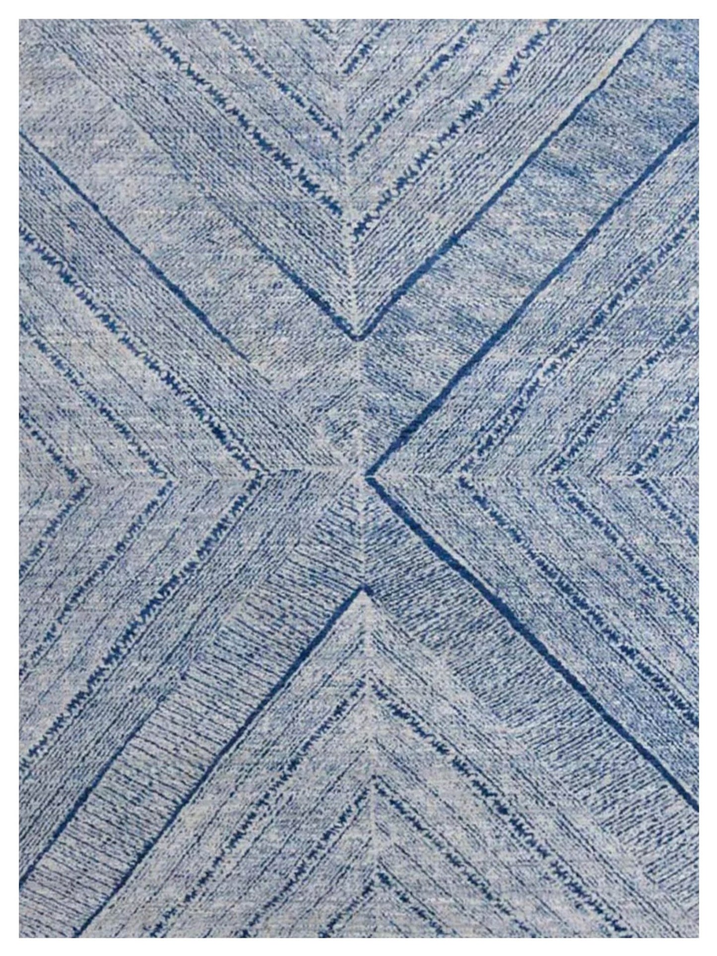 Limited Prevelly PRV - 901 Powder Blue Transitional Knotted Rug - Rugs - Limited - Atlanta Designer Rugs