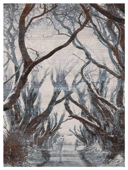 Limited Prevelly PRV-902 Ice Blue Transitional Knotted Rug