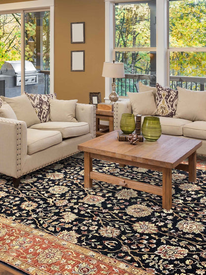 Limited Sophie PRT - 8 Ebony Red Traditional Knotted Rug - Rugs - Limited - Atlanta Designer Rugs