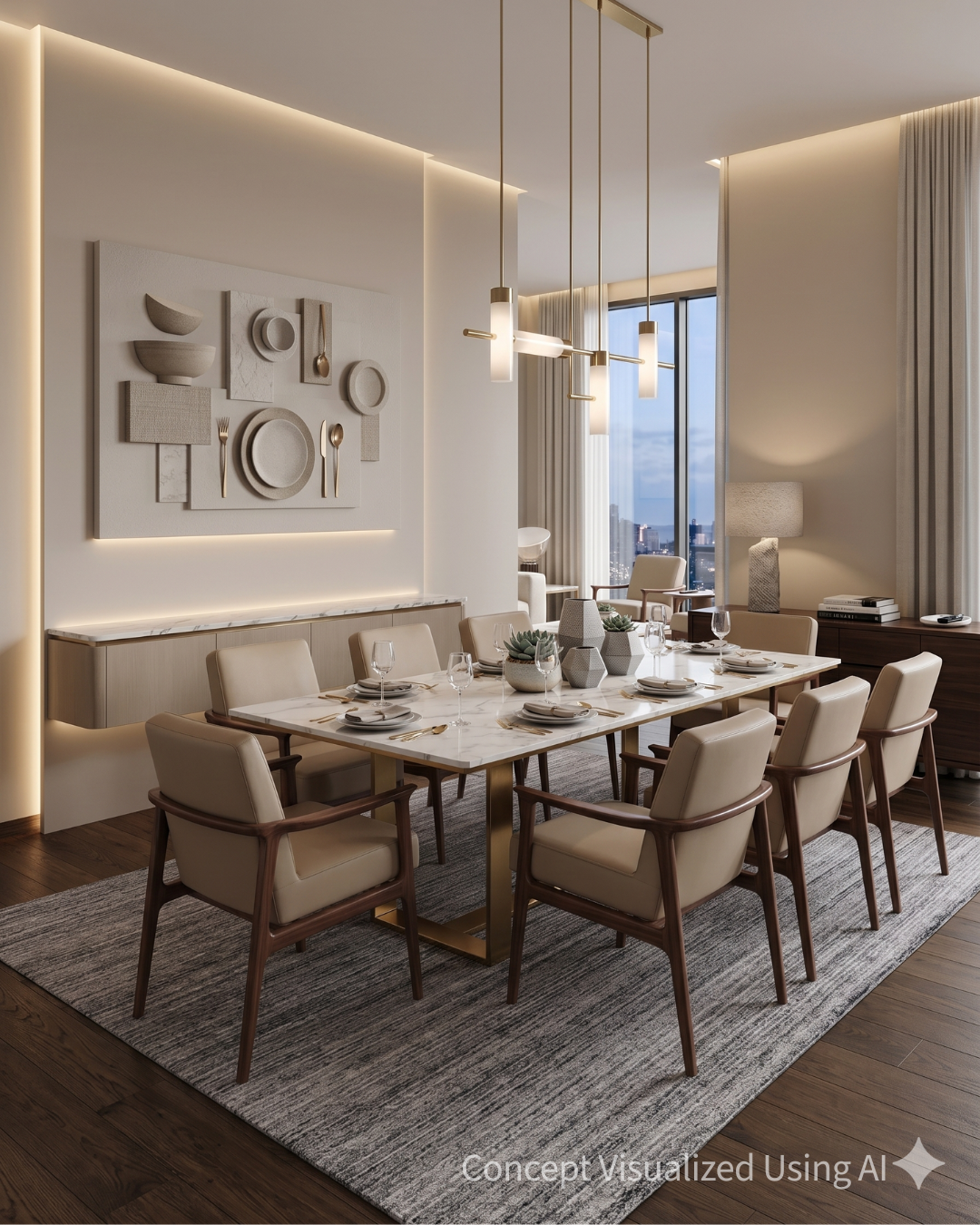 Artisan Liv PT-308 Ash Gray Transitional Rug for Diningroom