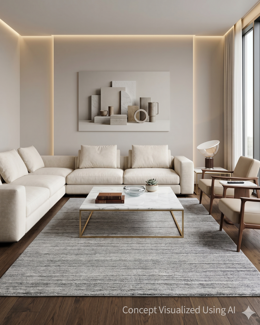 Artisan Liv PT-308 Ash Gray Transitional Rug for Livingroom
