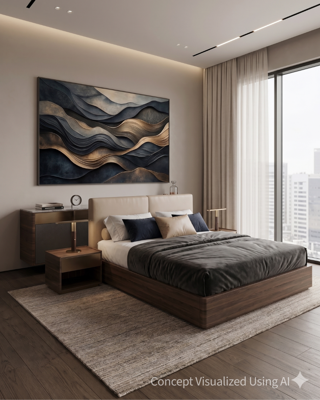 Artisan Liv Copper Transitional Rug for Bedroom