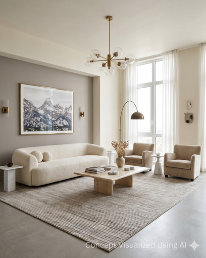Artisan Liv Umber Transitional Loom Rug for Livingroom
