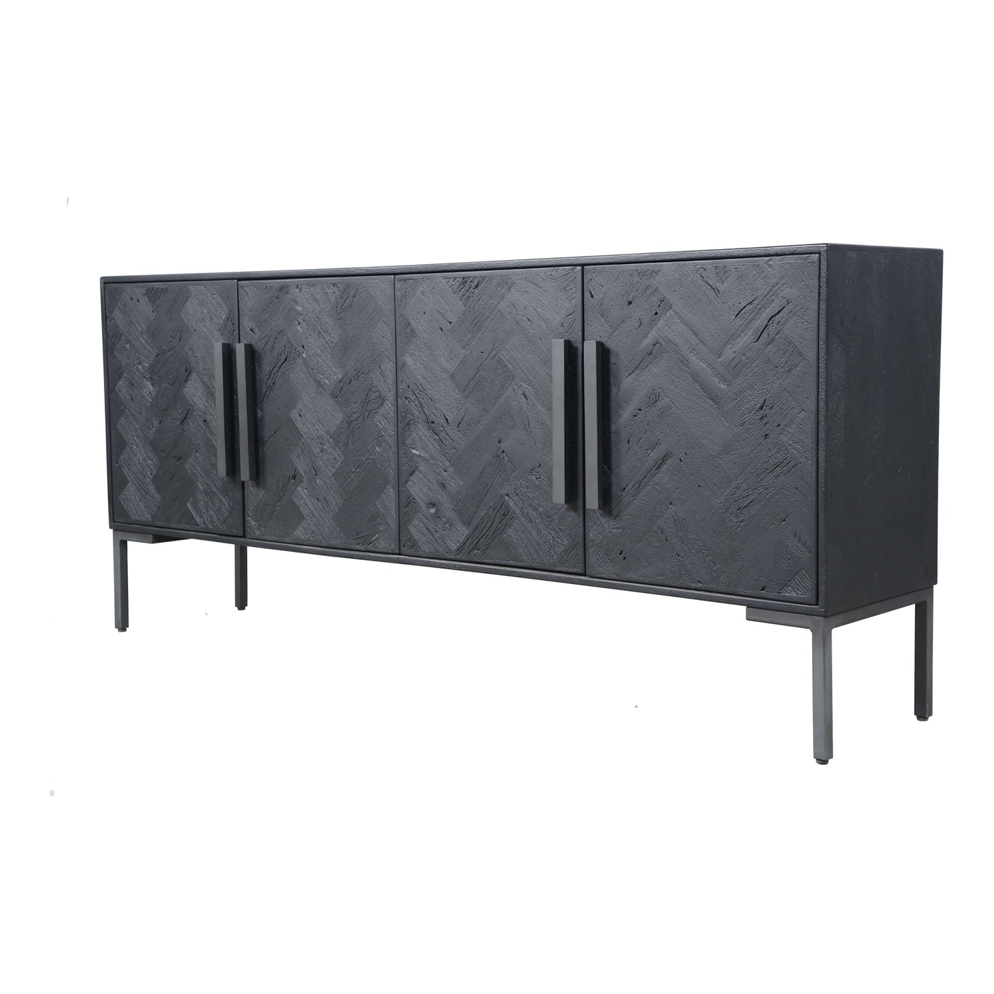 Moes Home Sideboards Fishbone Black Rustic Furniture