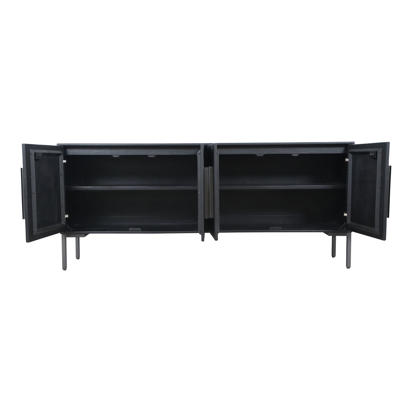 Moes Home Sideboards Fishbone Black Rustic Furniture