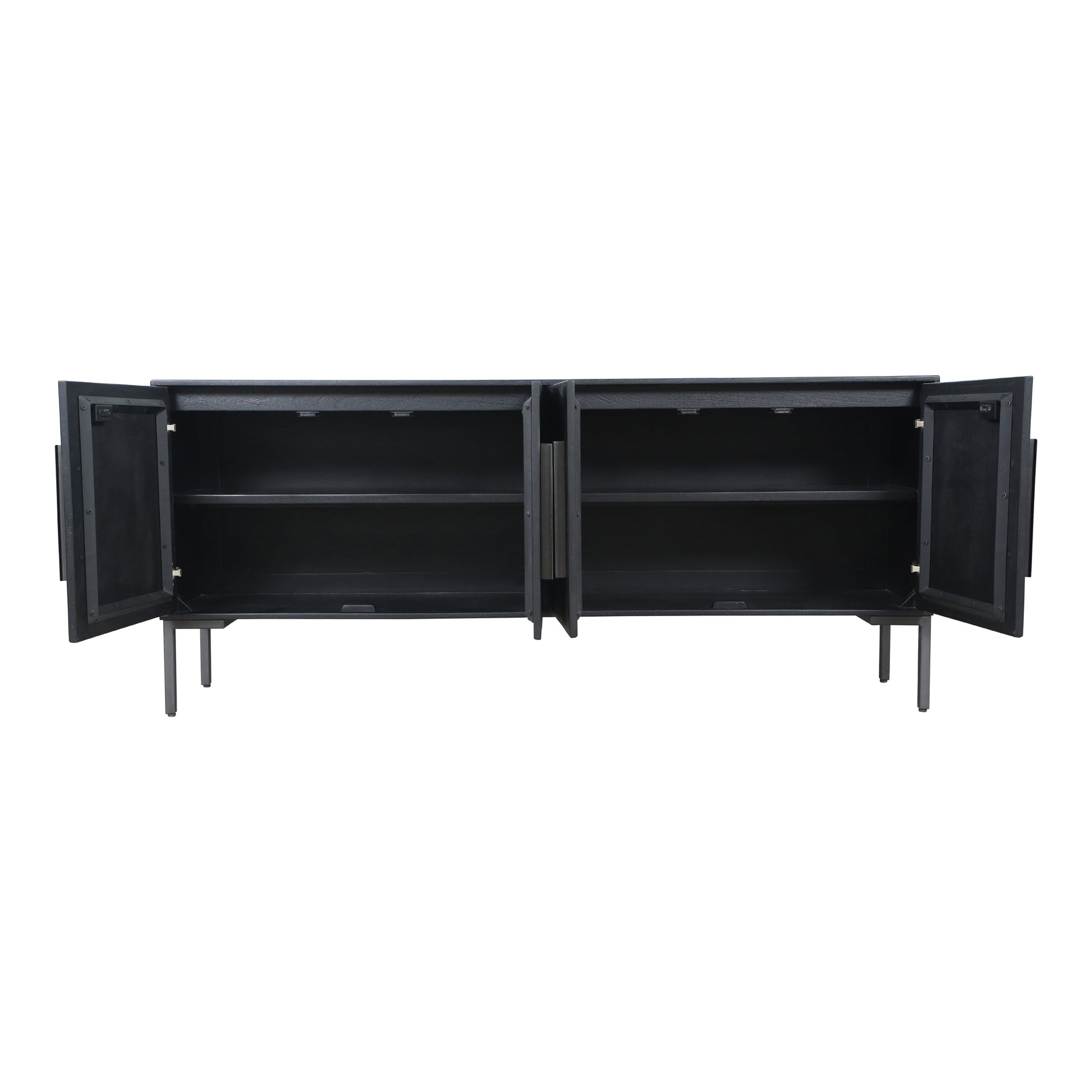Moes Home Sideboards Fishbone Black Rustic Furniture