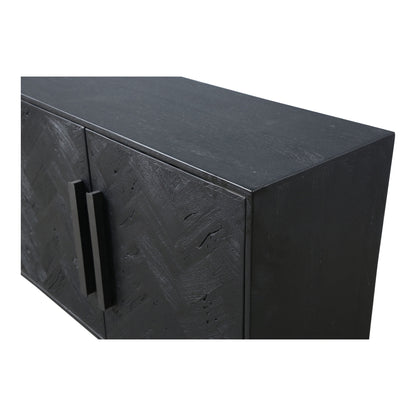 Moes Home Sideboards Fishbone Black Rustic Furniture