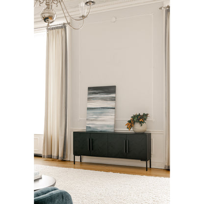 Moes Home Sideboards Fishbone Black Rustic Furniture