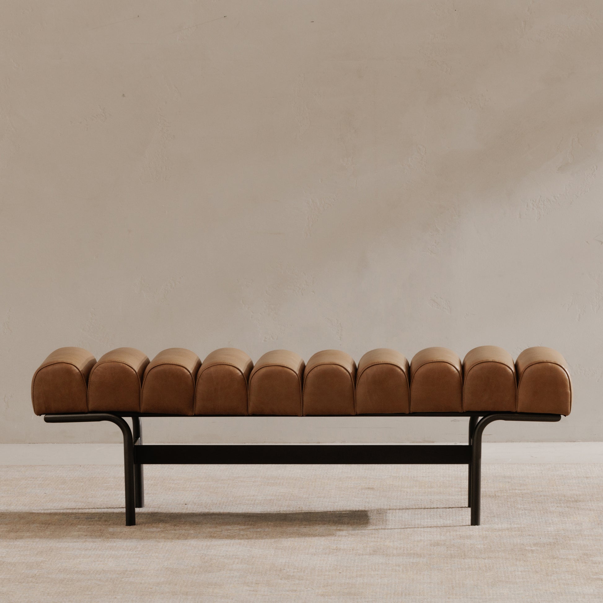 Moes Home Benches Harrison Brown Mid-Century Modern Furniture