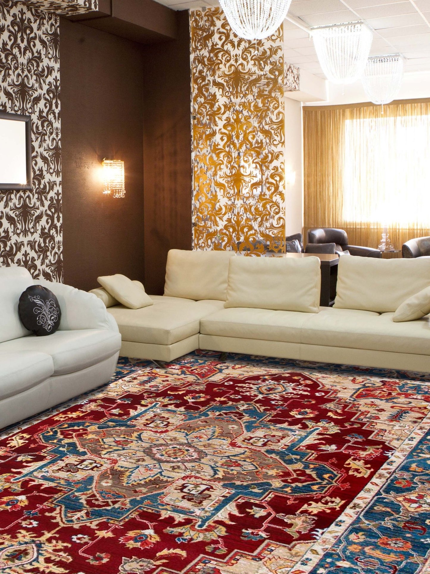 Artisan Rakkas Red Blue Traditional Machinemade Rug - Rugs - Artisan - Atlanta Designer Rugs