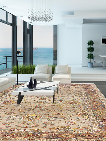 Artisan Rakkas Beige Brown Traditional Machinemade Rug - Rugs - Artisan - Atlanta Designer Rugs