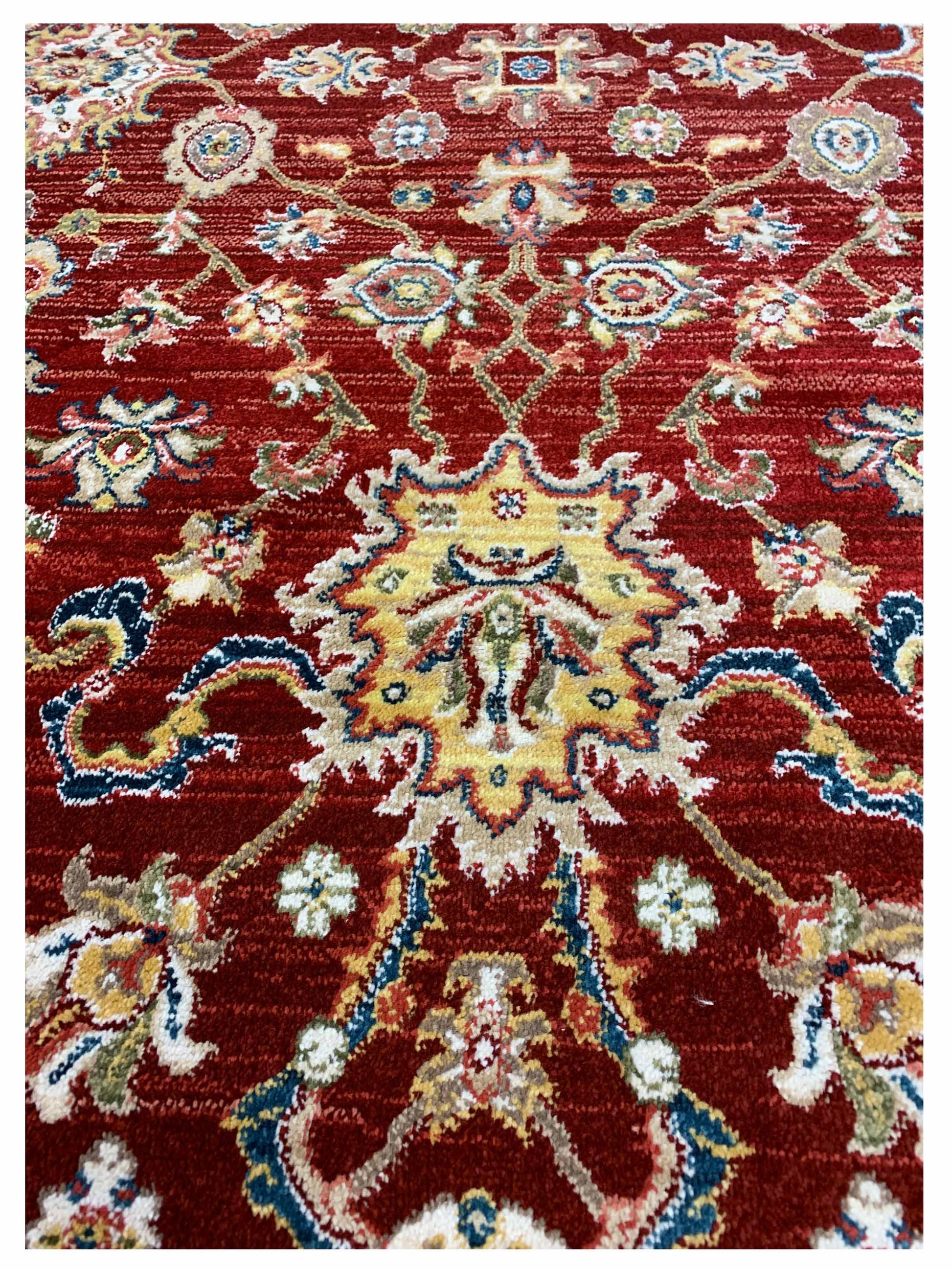 Artisan Rakkas Red Blue Traditional Machinemade Rug - Rugs - Artisan - Atlanta Designer Rugs