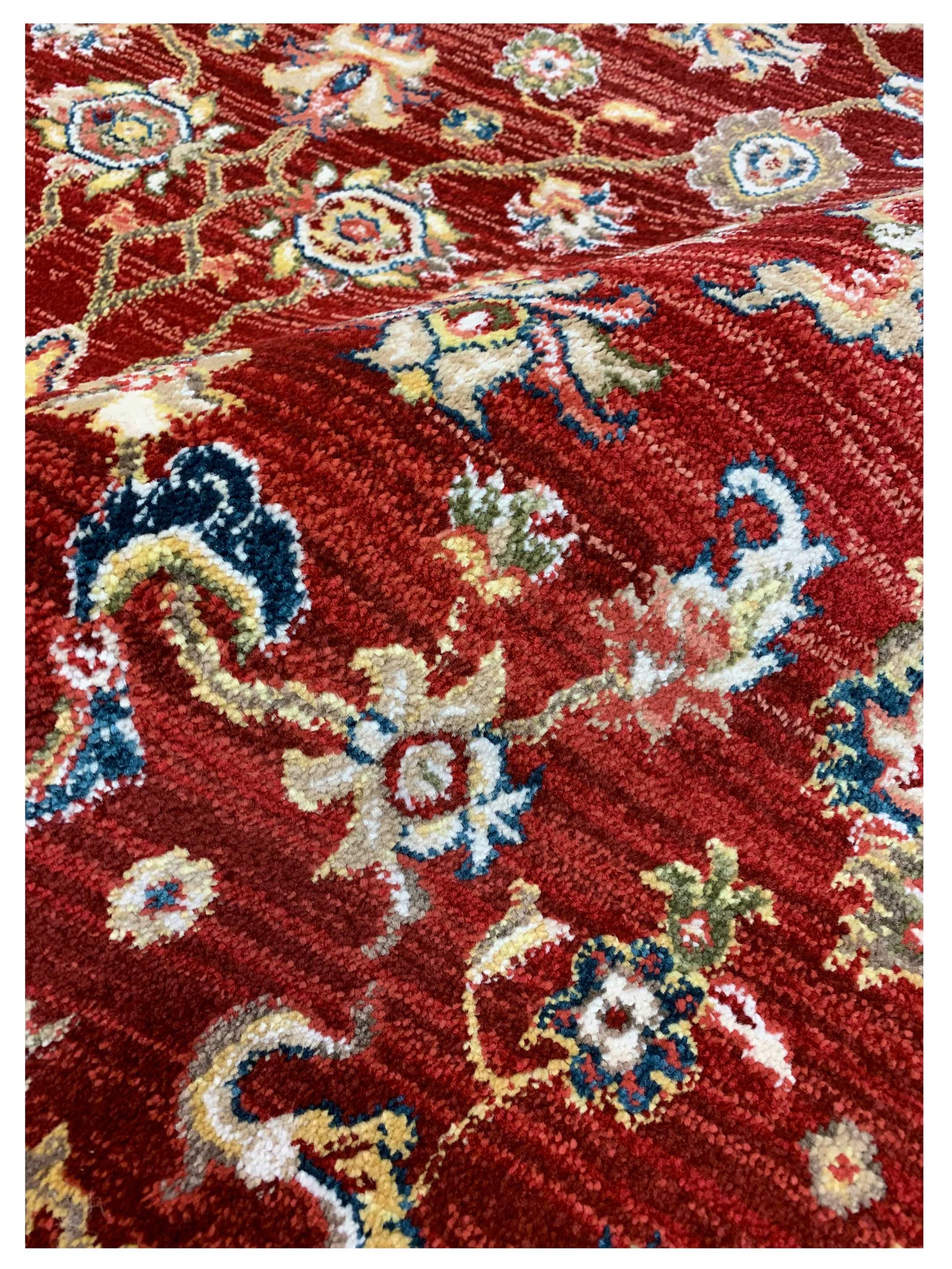 Artisan Rakkas Red Blue Traditional Machinemade Rug - Rugs - Artisan - Atlanta Designer Rugs