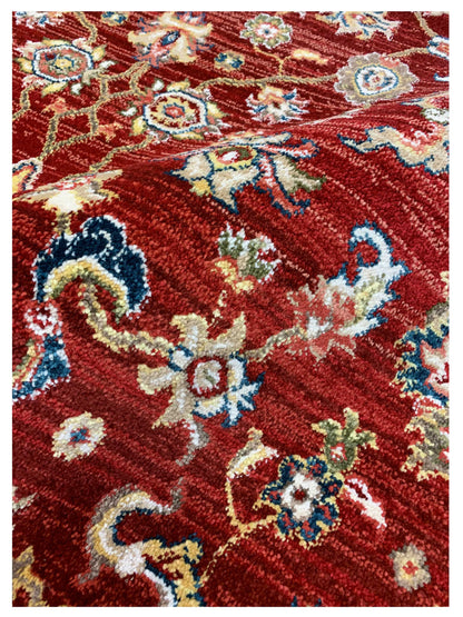 Artisan Rakkas Red Blue Traditional Machinemade Rug - Rugs - Artisan - Atlanta Designer Rugs