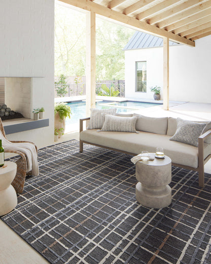 Loloi Rainier  Charcoal Multi Indoor/Outdoor