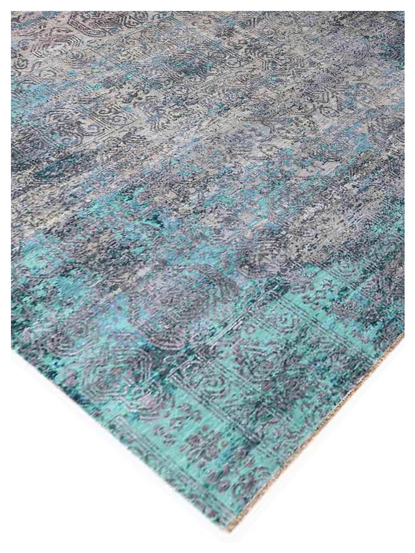Limited Rylstone RST-704 Turquoise  Transitional Knotted Rug