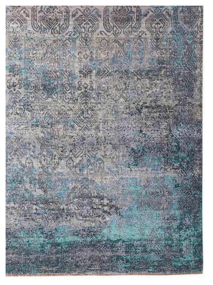 Limited Rylstone RST - 704 Turquoise Transitional Knotted Rug - Rugs - Limited - Atlanta Designer Rugs