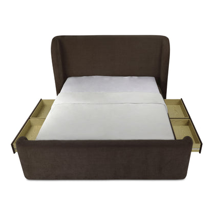 Moes Home Beds Sophia Brown Contemporary Furniture