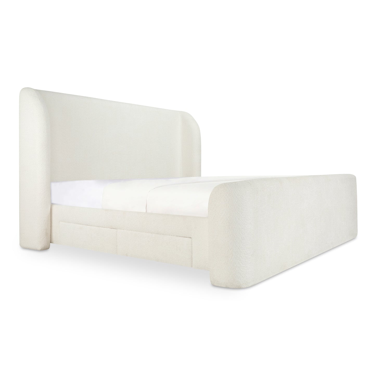 Moes Home Beds Sophia White Contemporary Furniture