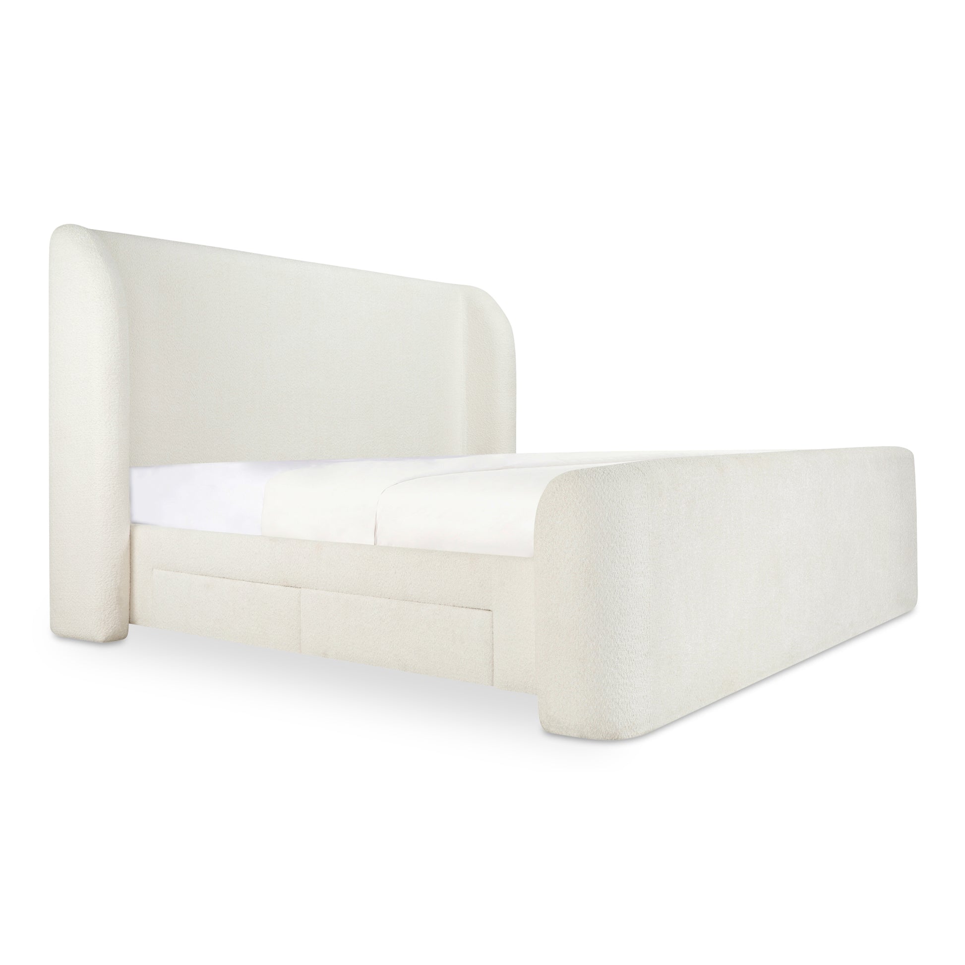 Moes Home Beds Sophia White Contemporary Furniture