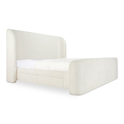 Moes Home Beds Sophia White Contemporary Furniture