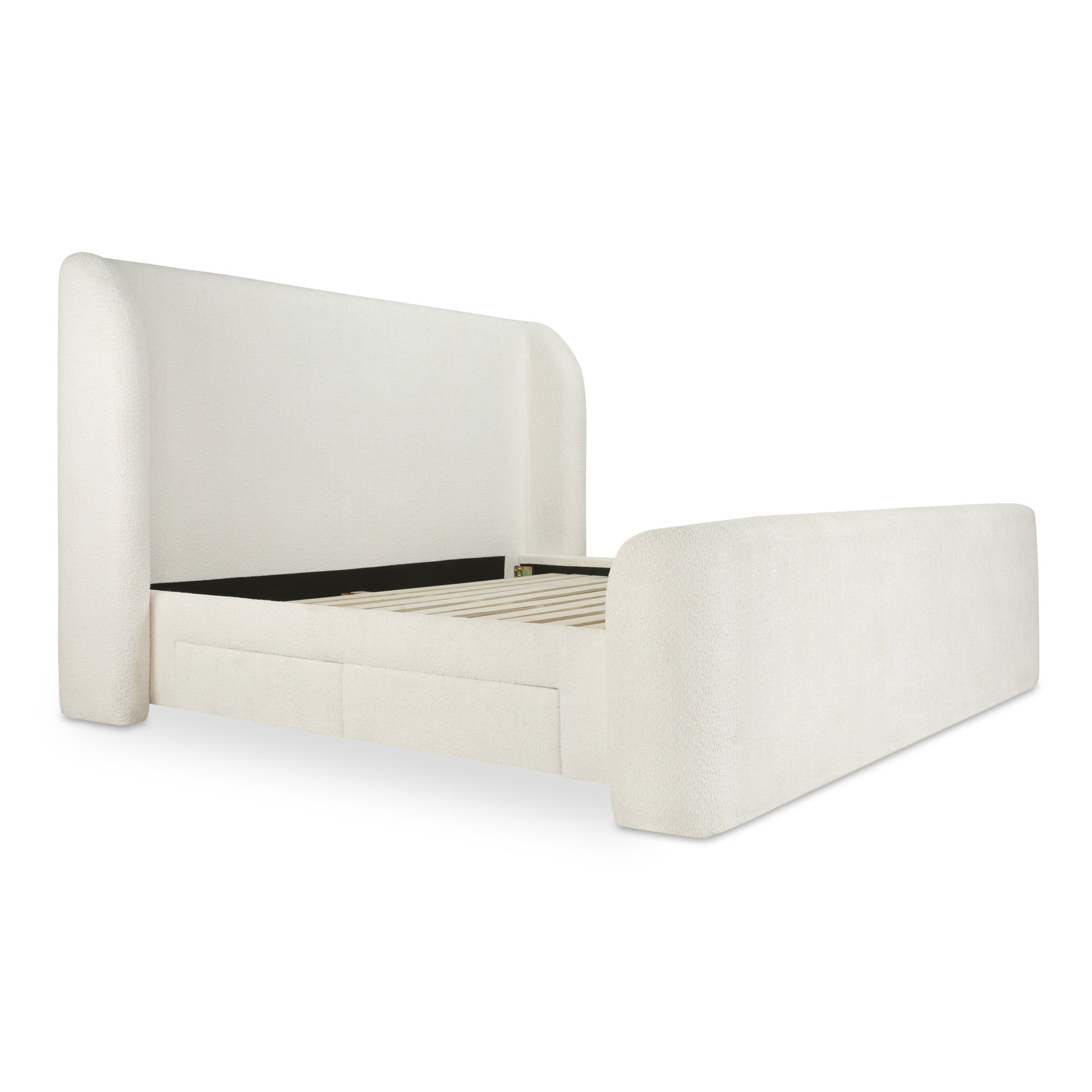 Moes Home Beds Sophia White Contemporary Furniture