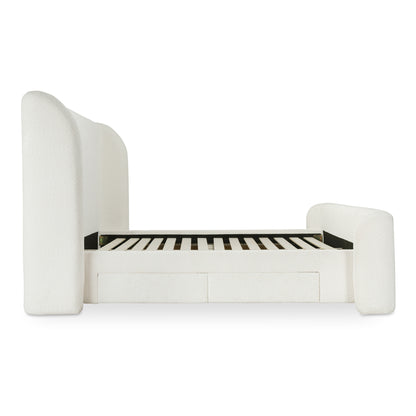 Moes Home Beds Sophia White Contemporary Furniture