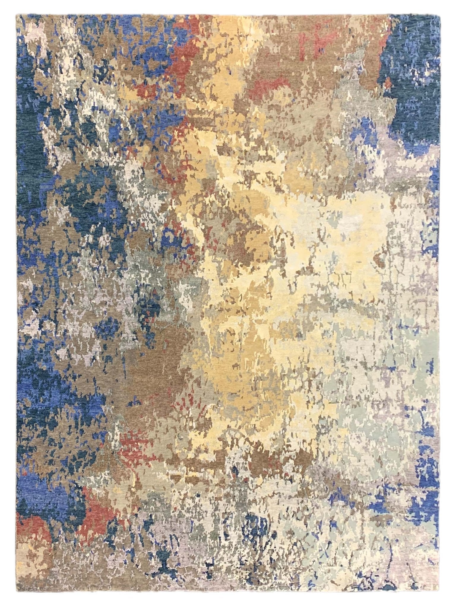 Toni Rug Artisan Toni Silver Gold Transitional Knotted Rug – Atlanta Designer Rugs