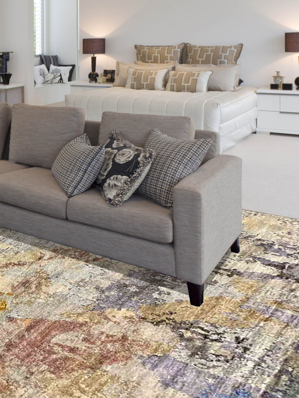 Toni Rug Artisan Toni Multi Transitional Knotted Rug – Atlanta Designer Rugs