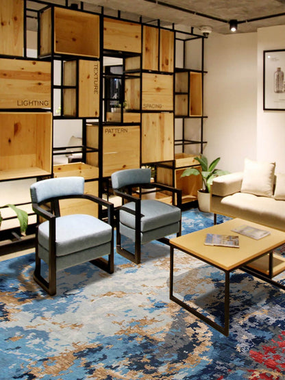 Artisan Toni Blue Gold Transitional Knotted Rug - Rugs - Artisan - Atlanta Designer Rugs