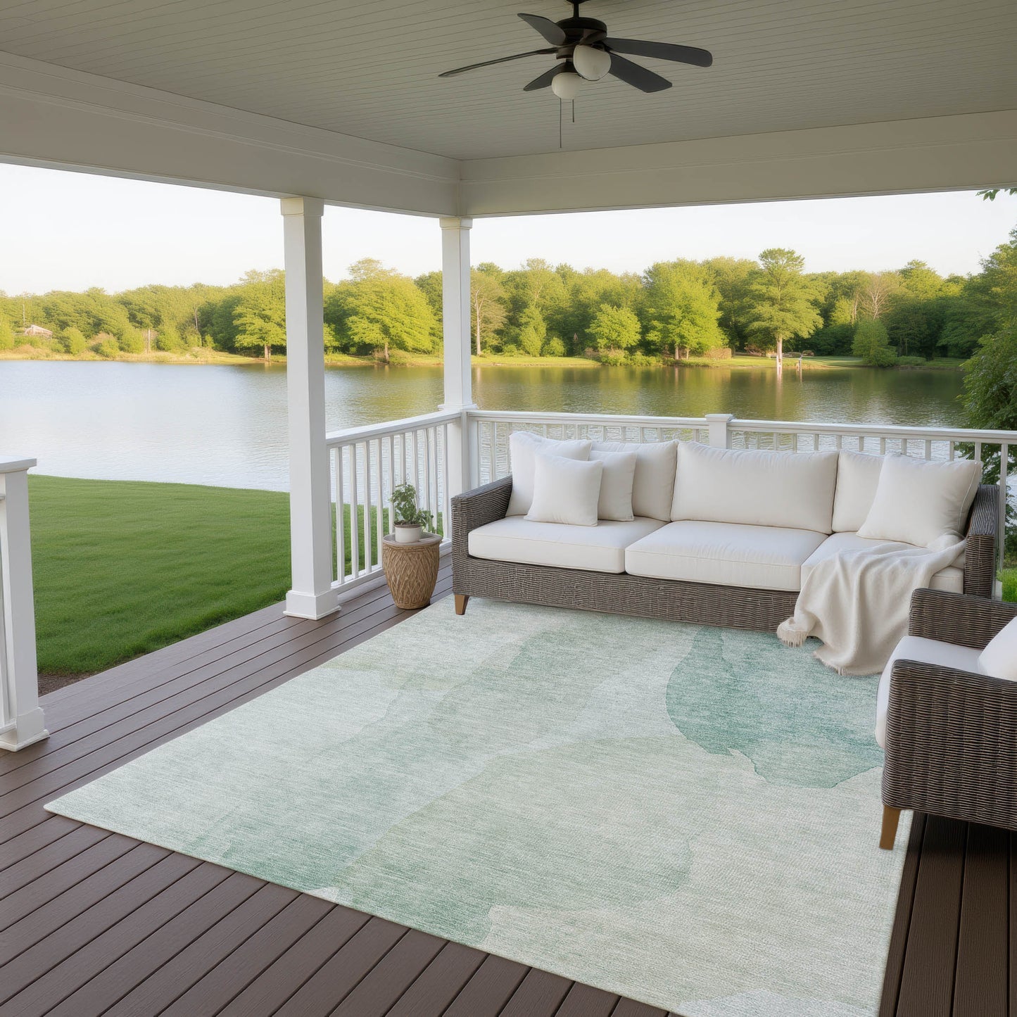 Dalyn Rugs Ravenna  Aqua  Transitional