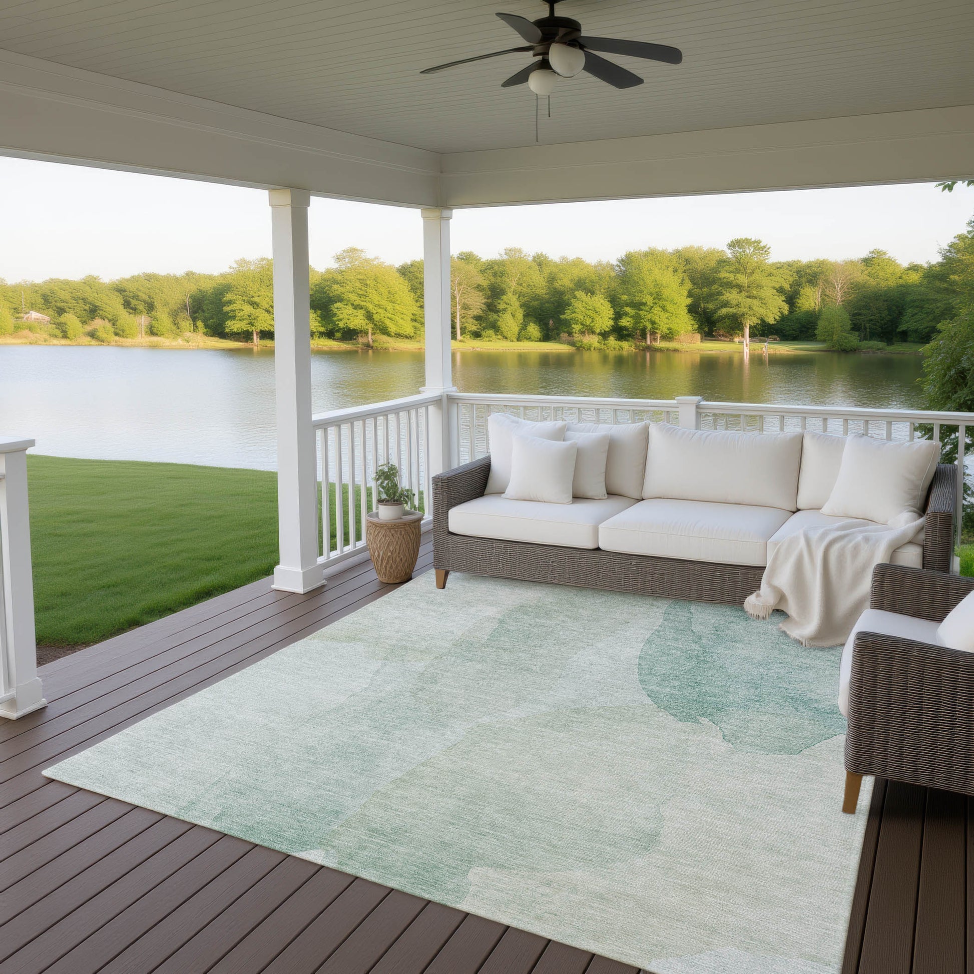 Dalyn Rugs Ravenna  Aqua  Transitional