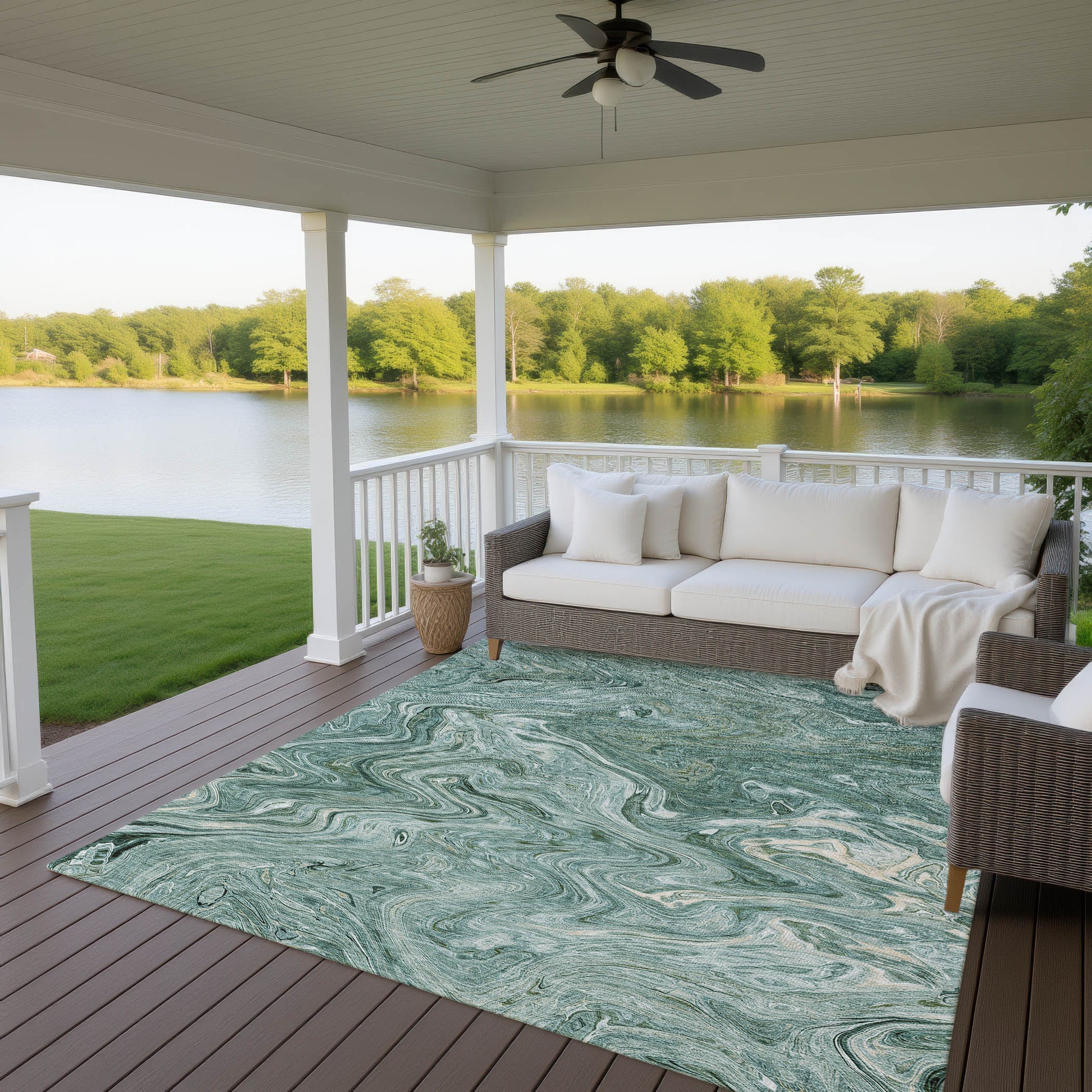 Dalyn Rugs Ravenna  Teal  Transitional