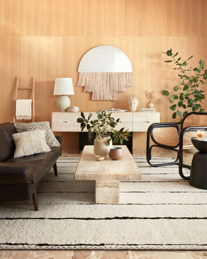 Loloi Roman  Ivory Black Contemporary