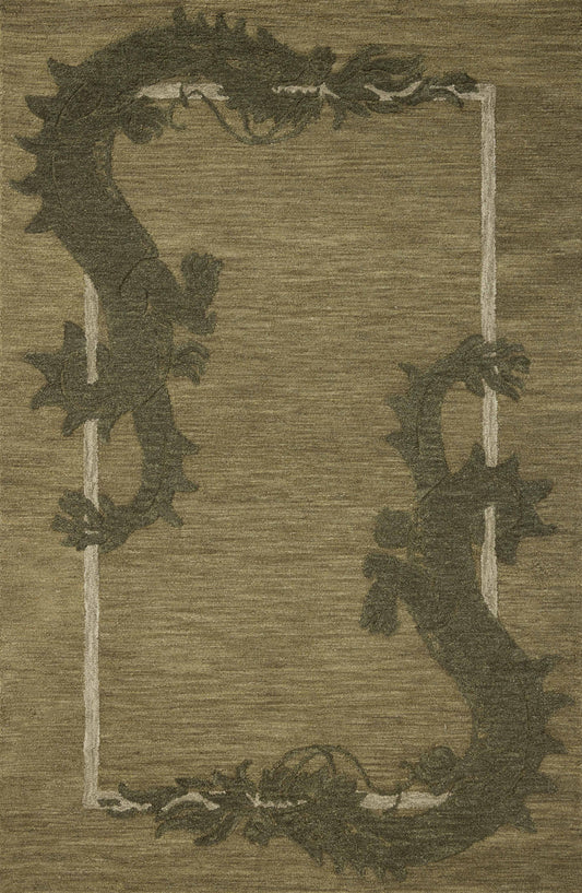 Brigette Romanek x Loloi Romi  Green Forest Contemporary