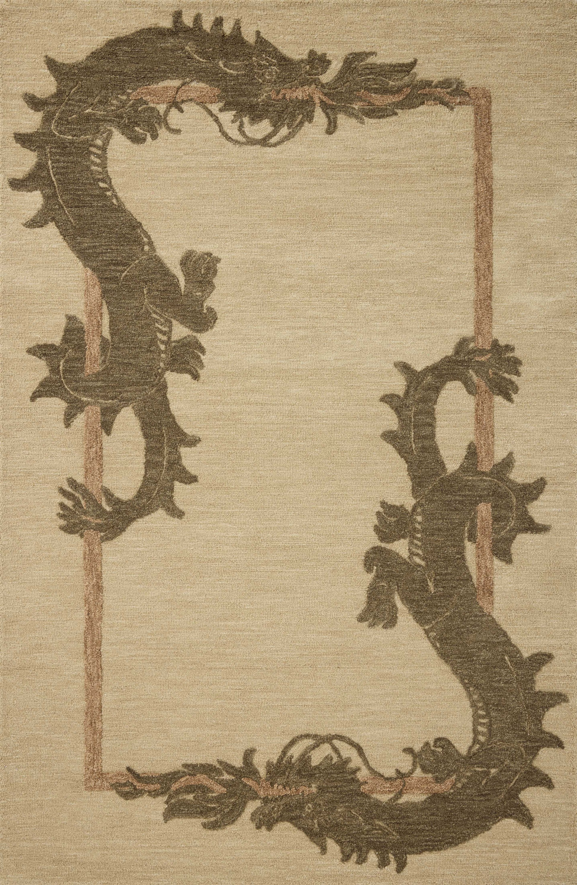 Brigette Romanek x Loloi Romi  Natural Olive Contemporary