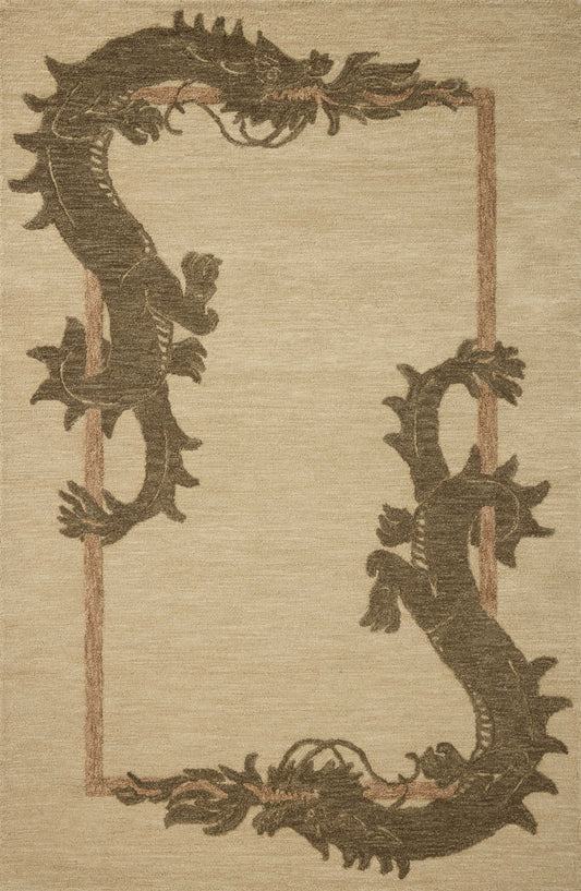 Brigette Romanek x Loloi Romi  Natural Olive Contemporary