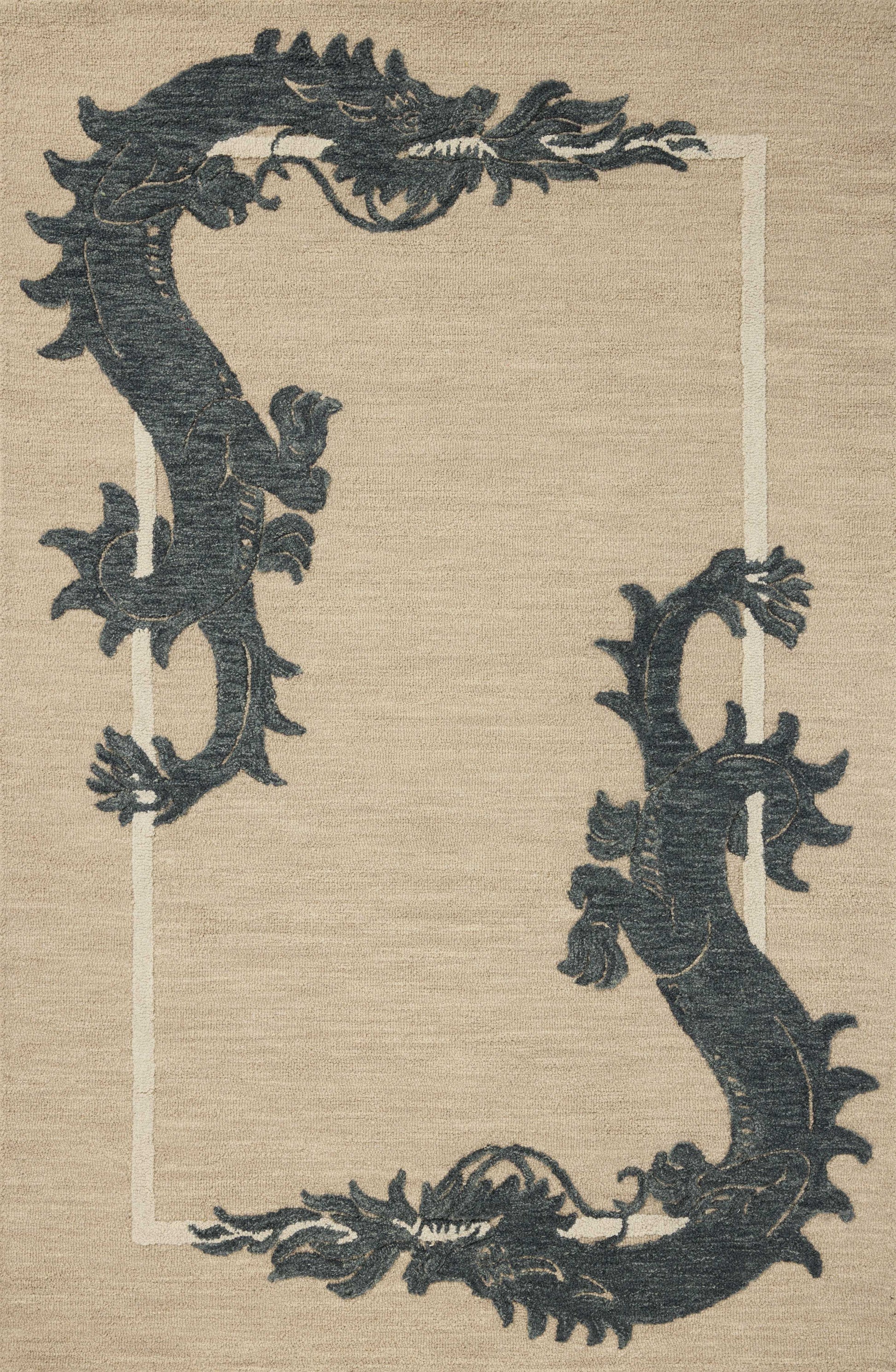 Brigette Romanek x Loloi Romi  Oatmeal Midnight Contemporary