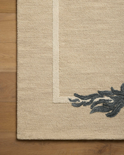 Brigette Romanek x Loloi Romi  Oatmeal Midnight Contemporary