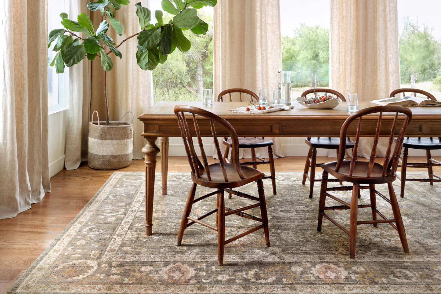 Chris Loves Julia x Loloi Rosemarie  Sage Blush Traditional